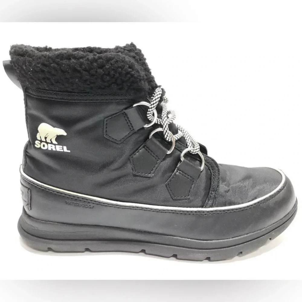Sorel Women’s Explorer Carnival Waterproof Boot Black Size 8.5 M